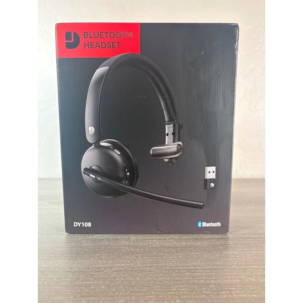 Dytole DY108 Bluetooth Headset Wireless Mono Office Headphones with USB Dongle‎